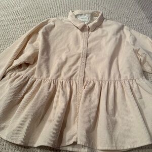 amerinan eagle peplum corduroy top